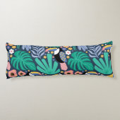 Coussins Longs Oiseau tropicale Toucan Oiseau Floral Oreiller (Dos)