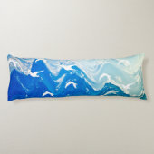 Coussins Longs Oiseaux au-dessus des vagues de la mer (Dos)