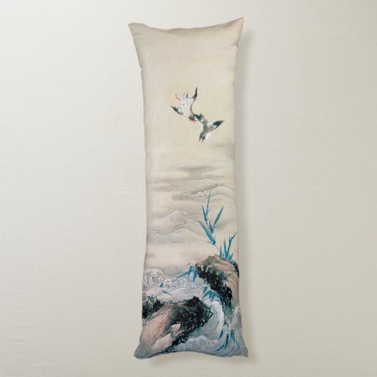 Coussins Longs Oiseaux combattant dans le ruisseau Mountain, Hoku (Dos (Vertical))