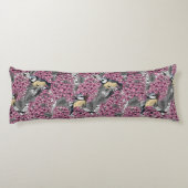 Coussins Longs Oiseaux dans le jardin lilas rose (Dos)