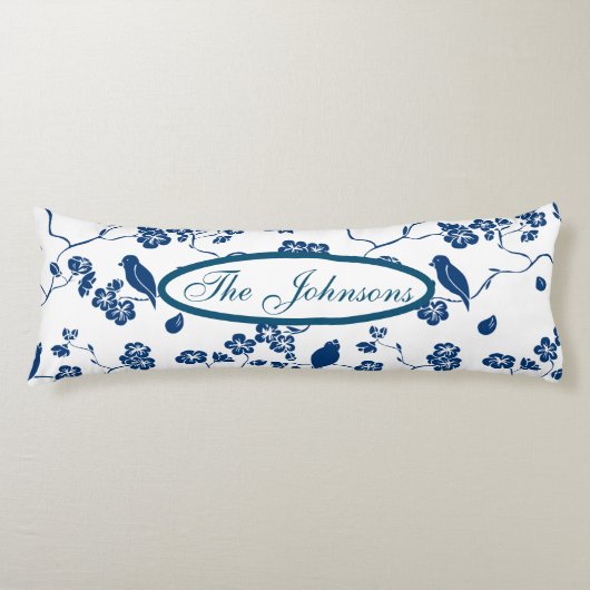 Coussins Longs Oiseaux de Toile contemporains & Flore (Devant)
