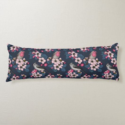 Coussins Longs Oiseaux et fleurs (Devant)