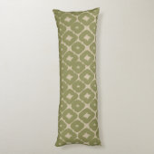 Coussins Longs Olive and cream Boho Geometric Throw Pillow (Dos (Vertical))