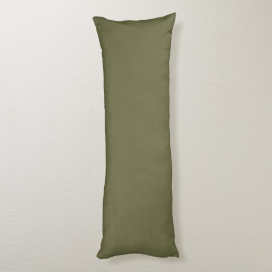 Coussins Longs Olive vert Terre couleur solide Imprimer (Dos (Vertical))
