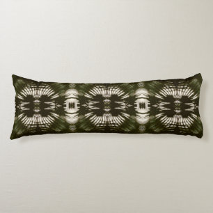 Coussins Longs Ombre de feuille de palmier Vert armée