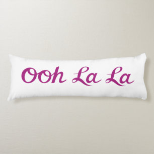 Coussins Longs Ooh La La Script Magenta