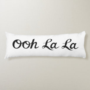 Coussins Longs Ooh La La Script Noir