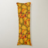 Coussins Longs Opuntie de floraison en jaune (Devant (Vertical))