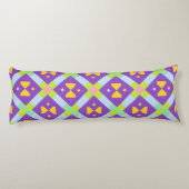 Coussins Longs Or Géométrique sarcelle Violet Bordure Moderne Col (Dos)