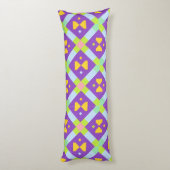 Coussins Longs Or Géométrique sarcelle Violet Bordure Moderne Col (Dos (Vertical))