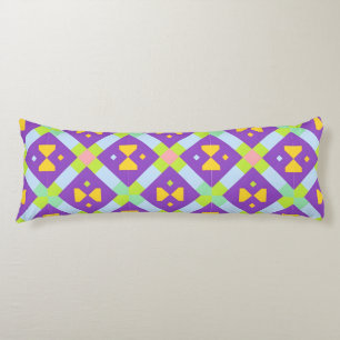 Coussins Longs Or Géométrique sarcelle Violet Bordure Moderne Col
