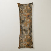 Coussins Longs or olive et noir abstrait (Dos (Vertical))