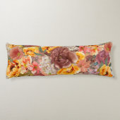 Coussins Longs Orange Bourgogne automne Aquarelle automne Floral (Dos)