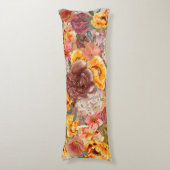 Coussins Longs Orange Bourgogne automne Aquarelle automne Floral (Devant (Vertical))