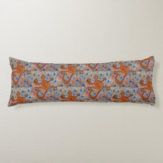 Coussins Longs Orange Gecko (Devant)