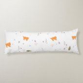 Coussins Longs Orange Tabby et Motif Feuille (Dos)