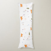 Coussins Longs Orange Tabby et Motif Feuille (Devant (Vertical))