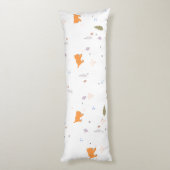 Coussins Longs Orange Tabby et Motif Feuille (Dos (Vertical))