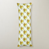 Coussins Longs orchidées blanches jaunes motif floral (Dos (Vertical))