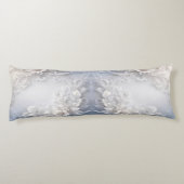 Coussins Longs Oreiller à corps floral blanc (Dos)