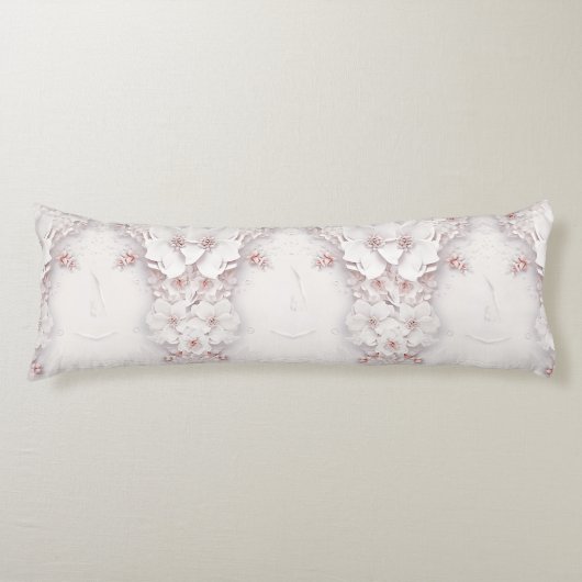 Coussins Longs Oreiller à corps rose rose bleu ivoire (Devant)