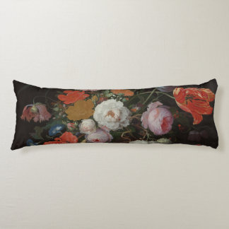 Coussins Longs Oreiller à lancer floral à vie morte foncée