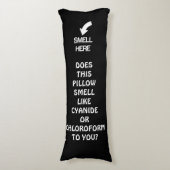 Coussins Longs Oreiller blague Cyanure ou Chloroforme (Devant (Vertical))