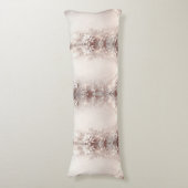 Coussins Longs Oreiller blanc à corps floral ivoire (devant Vertical)