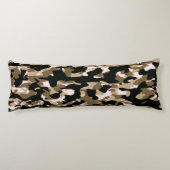 Coussins Longs Oreiller Brown pour corps de camo noir (Dos)