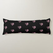 Coussins Longs Oreiller carrosserie en fibre rose et noire (Devant)