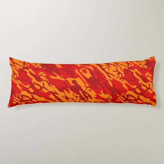 Coussins Longs Oreiller carrosserie Lava Red Camo (Devant)