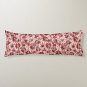 Coussins Longs Oreiller Corporel à Design Abstrait Rouge et Rose