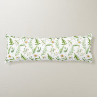 Oreiller corporel à motif d'aquarelle de fleurs sa