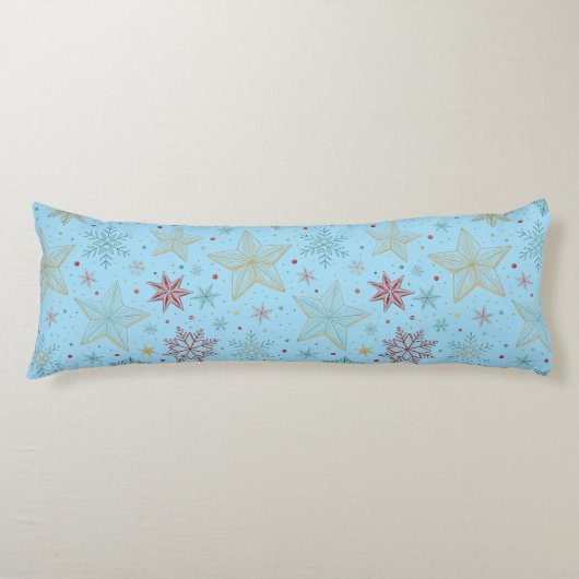 Coussins Longs "Oreiller Corporel à Motif Étoile Bleue (Devant)