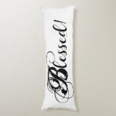 Coussins Longs Oreiller Corporel Bénis ! (Blanc/Noir) (Devant (Vertical))