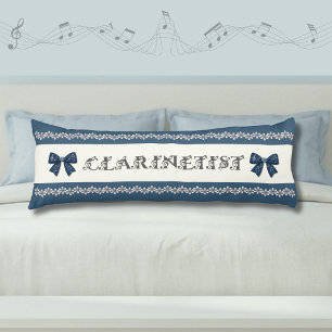 Coussins Longs Oreiller corporel Clarinette bleue mignonne pour d