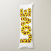Coussins Longs Oreiller corporel de l'amour tournesol (Dos (Vertical))