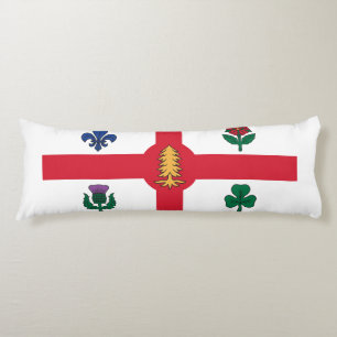 Coussins Longs Oreiller corporel du drapeau de Montréal, Québec