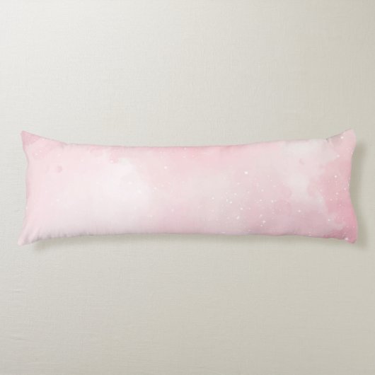 Coussins Longs Oreiller Corporel en Polyester Brossé Rose Paillet (Devant)