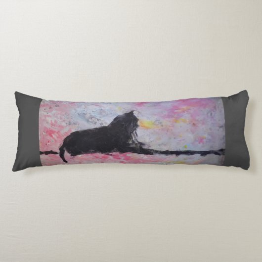 Coussins Longs Oreiller corporel en polyester brossé sur mesure (Devant)