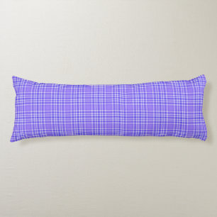 Coussins Longs Oreiller corporel et de lit à carreaux violets
