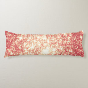 Coussins Longs Oreiller Corporel Étoiles Champagne Pêche