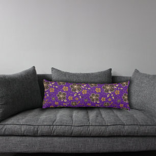 Coussins Longs Oreiller corporel fleur naturelle violette