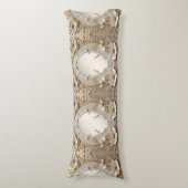 Coussins Longs Oreiller Corporel Fleurs Blanches Modernes Perles (devant Vertical)