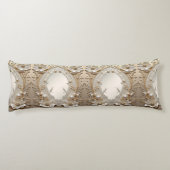 Coussins Longs Oreiller Corporel Fleurs Blanches Modernes Perles (Dos)
