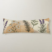 Coussins Longs 🌿 Oreiller Corporel Fleurs Herbacées (Devant)