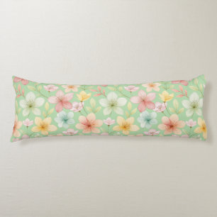 Coussins Longs Oreiller Corporel Floral à la Menthe