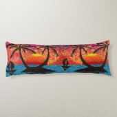 Coussins Longs Oreiller corporel - Îles tropicales au coucher du (Dos)