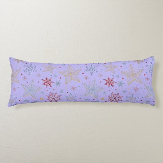 Coussins Longs "Oreiller Corporel Nuit Étoilée Violette (Devant)