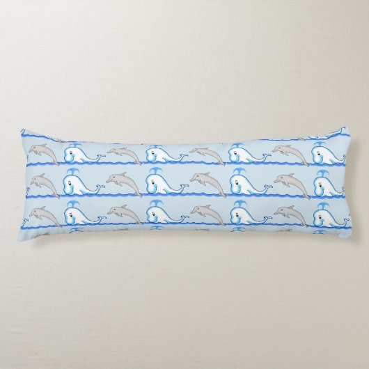 Coussins Longs Oreiller corporel pour dauphins et baleines (Devant)